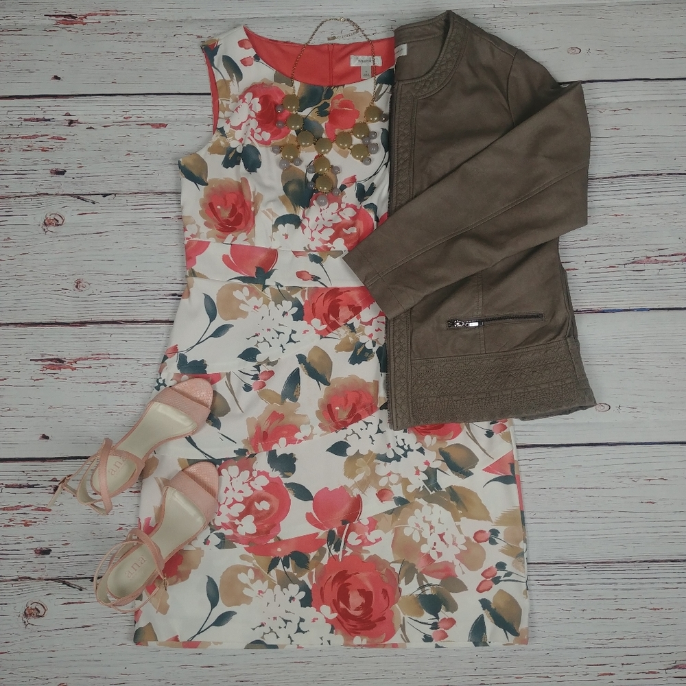 Coral Floral Dressbarn Dress